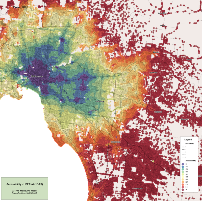 Accessibility to tertiary education in Melbourne
