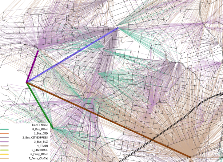 Pt feeder Network in the area around Bardon. A single site at end of Bowman Parade) shows the alternative feeder options at that location.